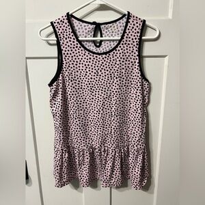 Kate Spade Pink Polka Dot Pajama Tank Top - Size: Med
